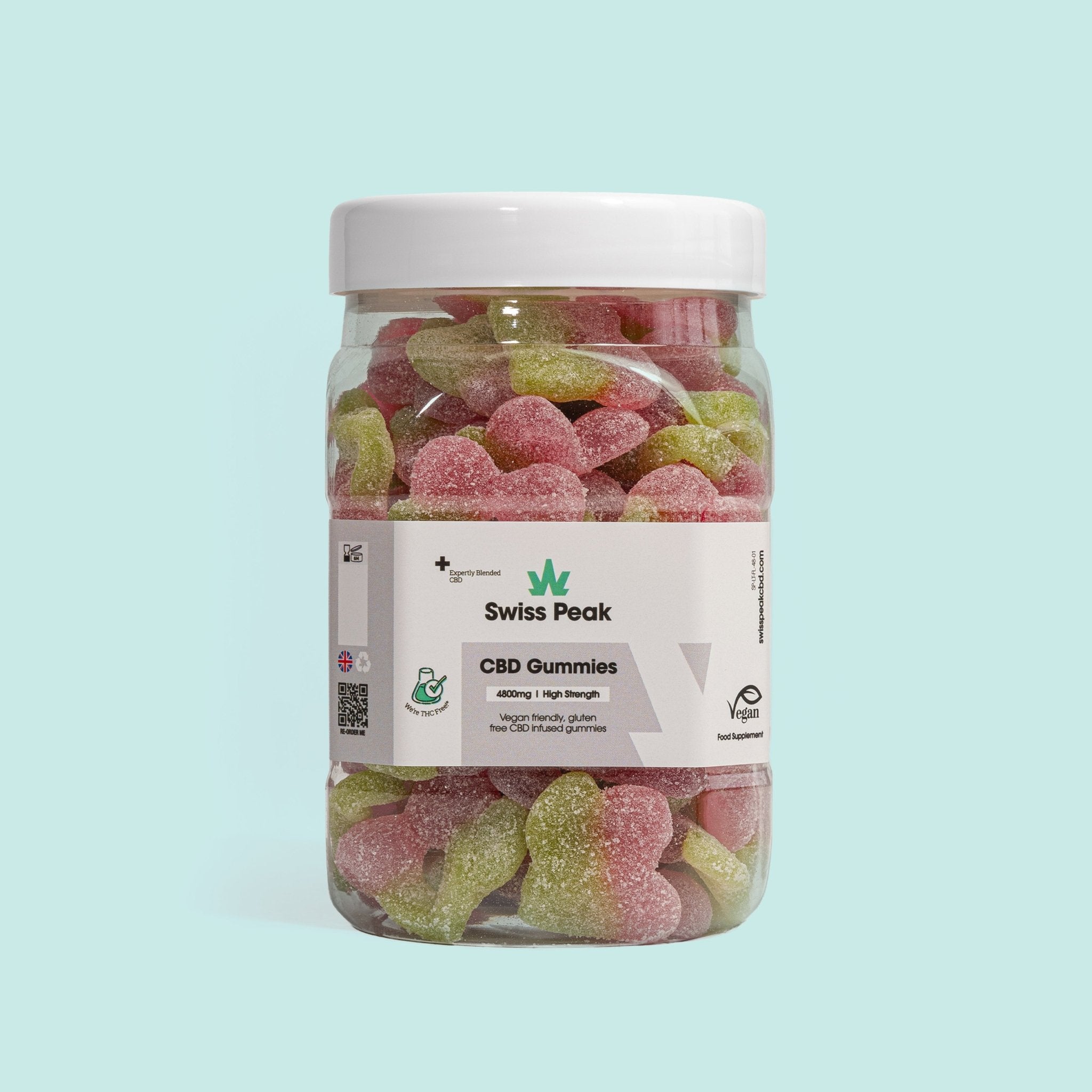 CBD Cherry Flavoured Gummies 3200mg - 4800mg - SwissPeakCBD