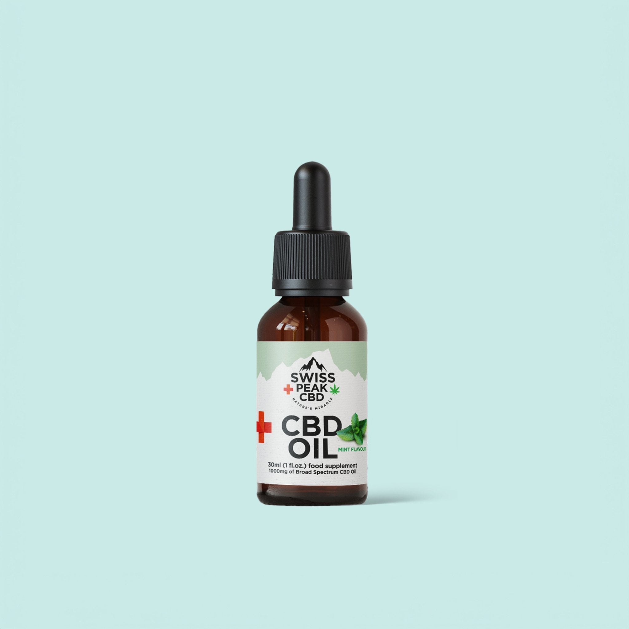 CBD Oil 30ml | Mint 500mg - 1000mg - SwissPeakCBD