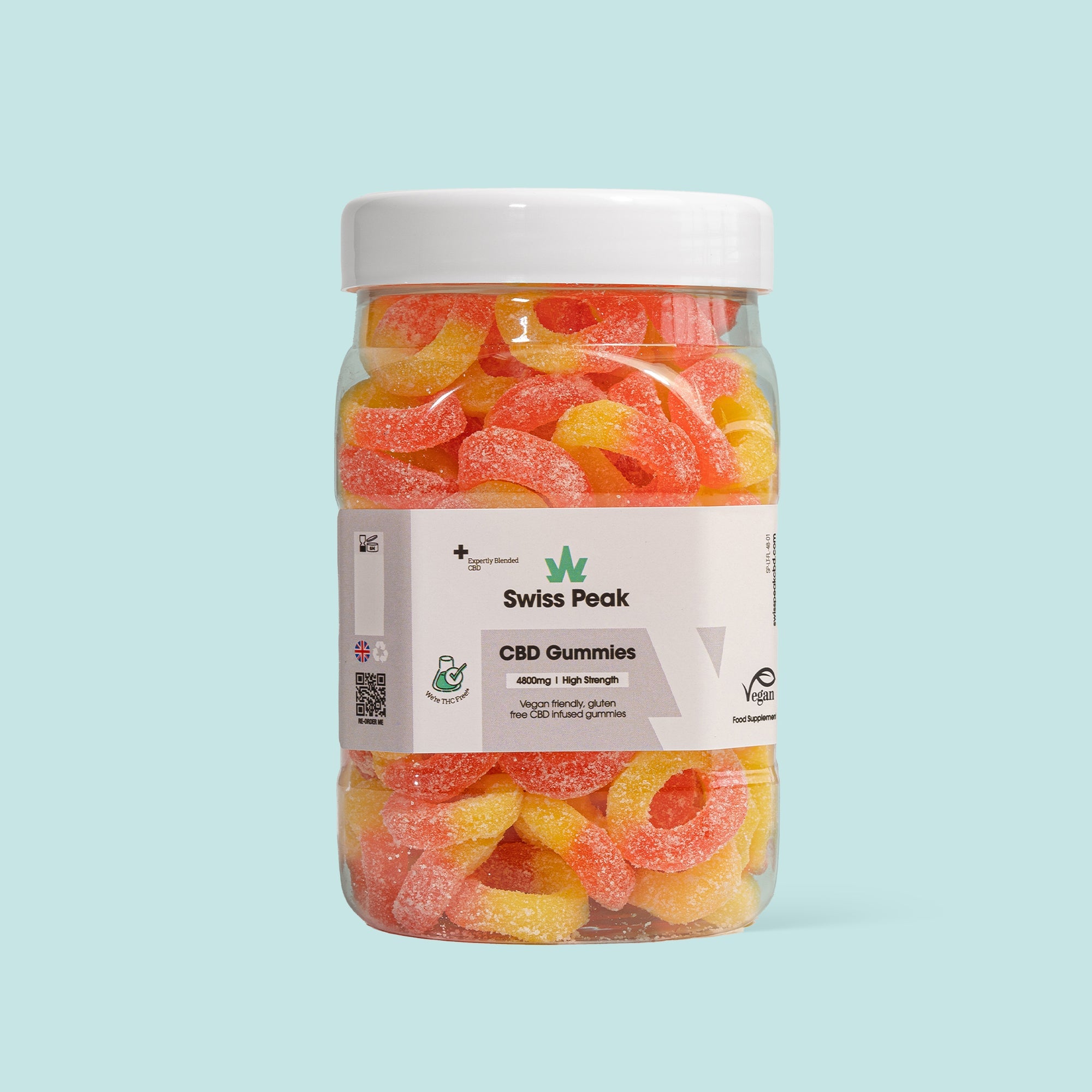 CBD Peach Ring Gummies 3200mg - 4800mg - SwissPeakCBD