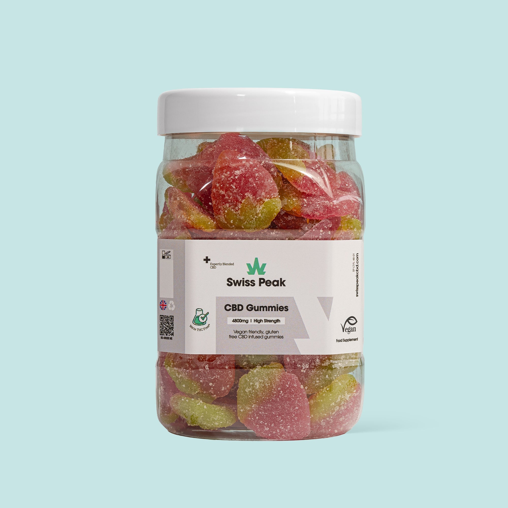 CBD Strawberry Flavoured Gummies 3200mg - 4800mg - SwissPeakCBD