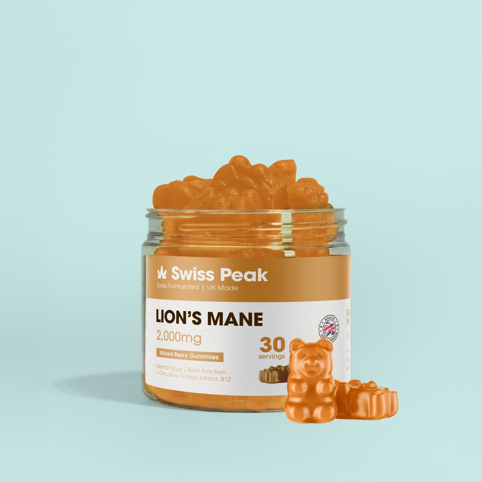 Lion's Mane Gummies | 2000mg 30 Pack - SwissPeakCBD