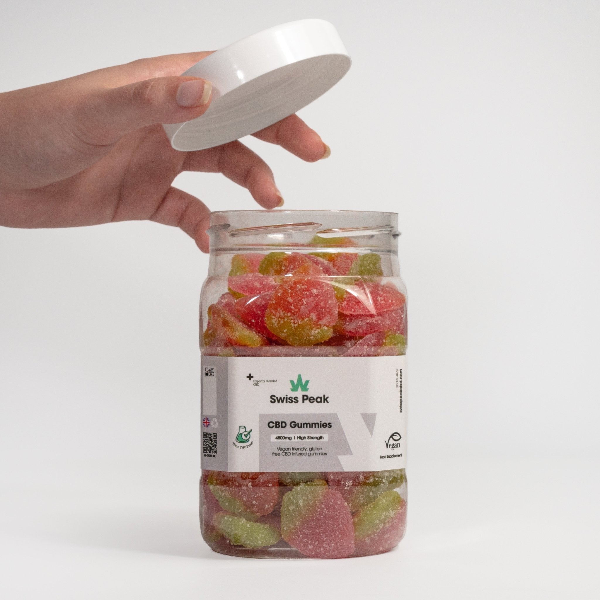 CBD Strawberry Flavoured Gummies 3200mg - 4800mg (New) - SwissPeakCBD